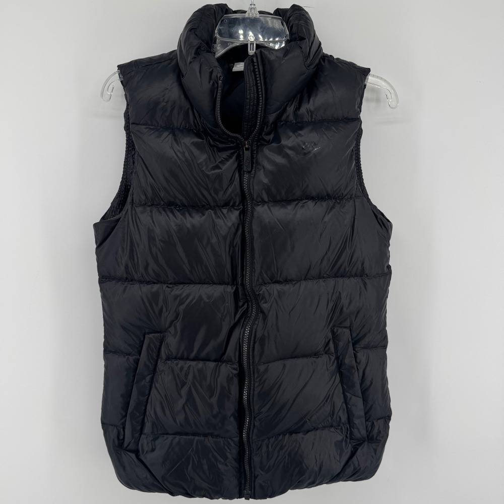 Nike Puffer Vest Mens‎ MT Black Goose Down Full Zip Sportswear 485463-010